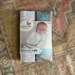 Pack of two Summer Infant Swaddle Me baby wraps Large NWT